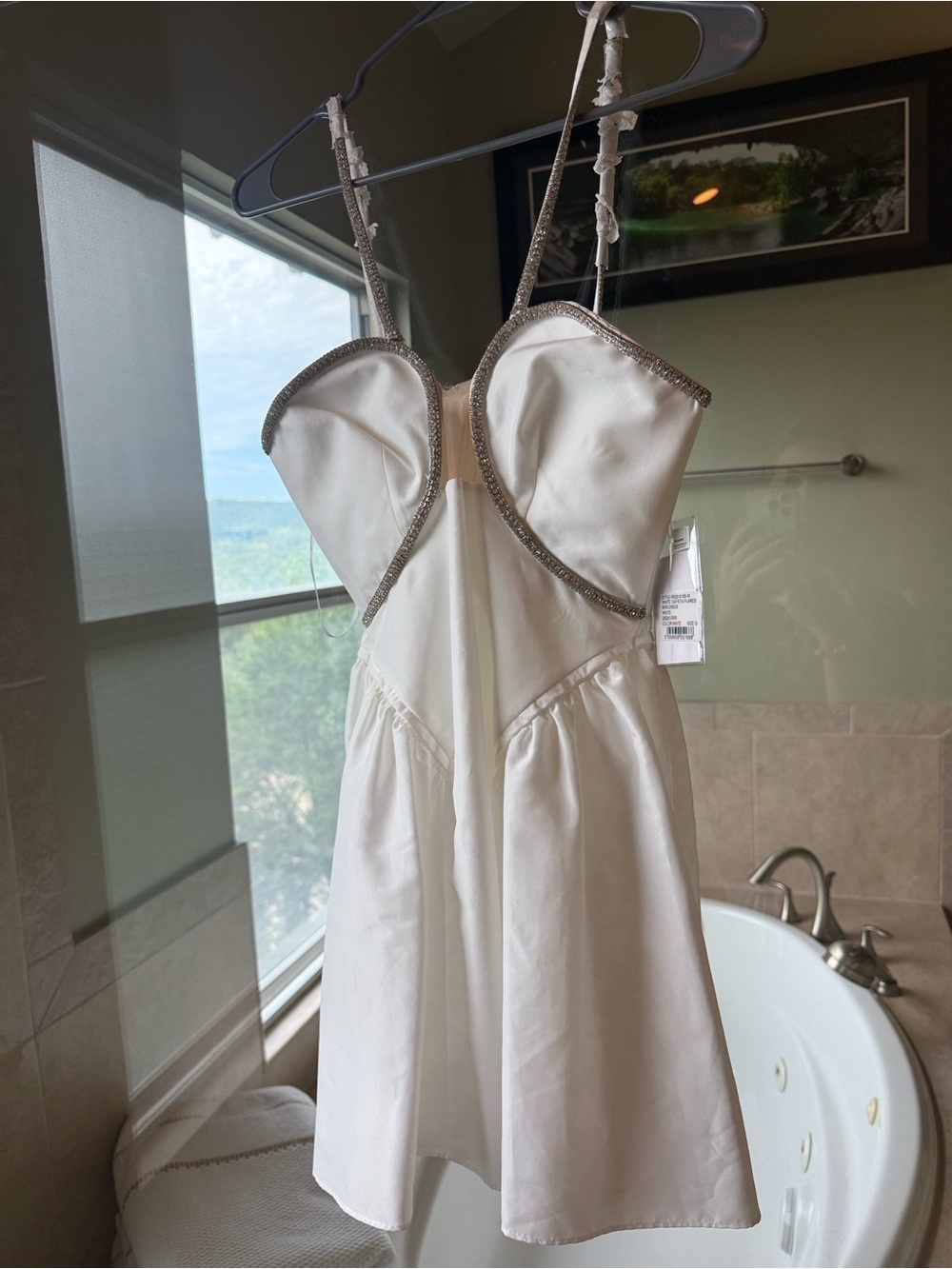 Self-Portrait White Embellished Cup Chemise